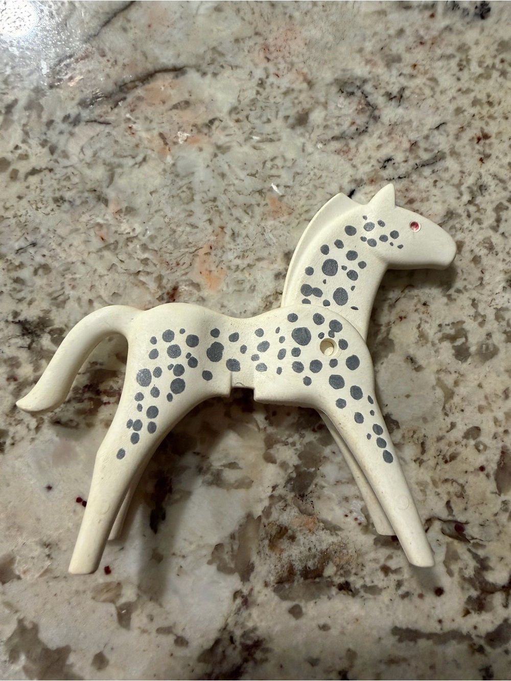 Playmobil White Spotted Horse 1974 Geobra